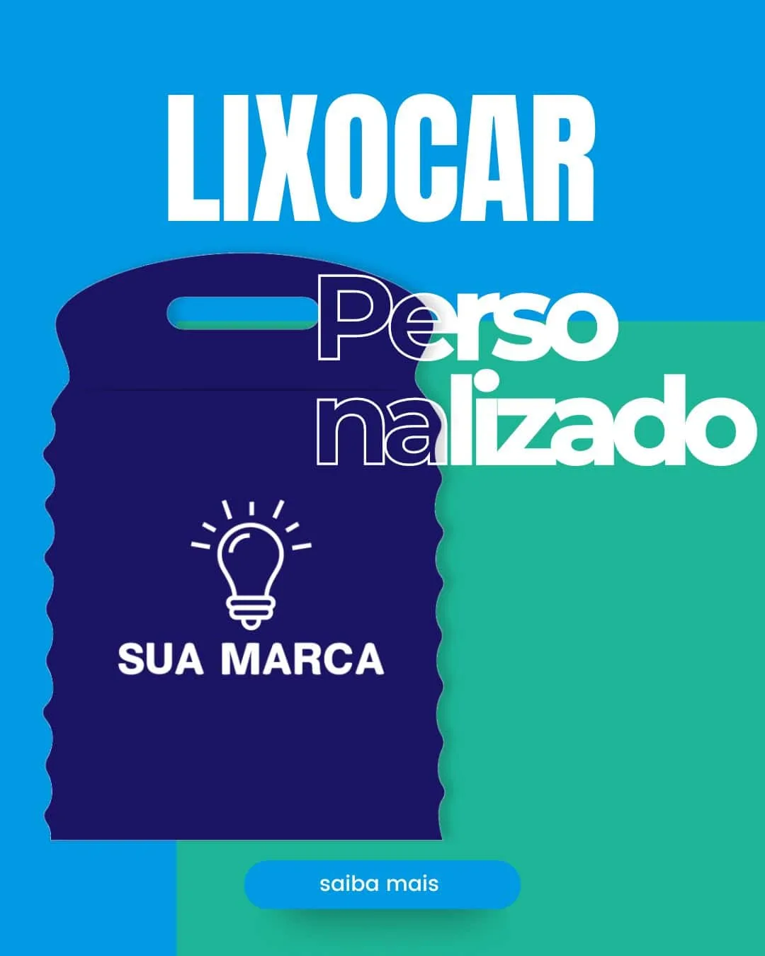 Lixocar TNT personalizado para carro, brinde promocional para sua marca